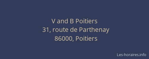 V and B Poitiers