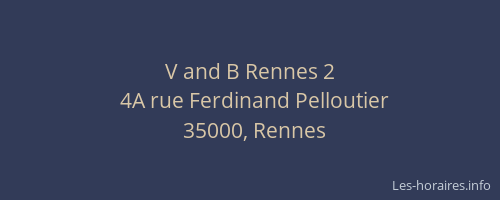V and B Rennes 2