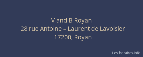 V and B Royan