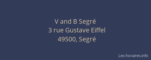 V and B Segré
