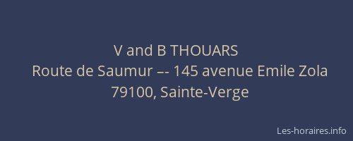 V and B THOUARS