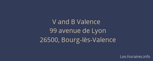 V and B Valence