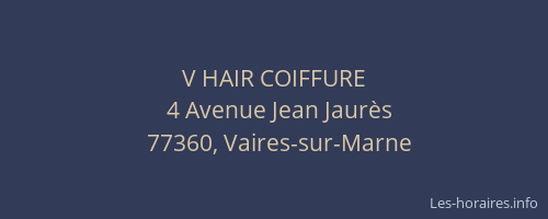 V HAIR COIFFURE