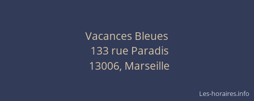 Vacances Bleues
