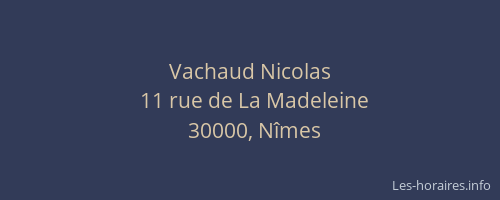 Vachaud Nicolas