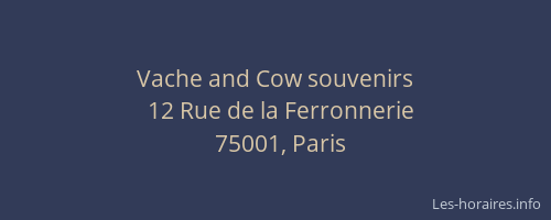 Vache and Cow souvenirs