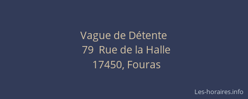Vague de D&eacute;tente