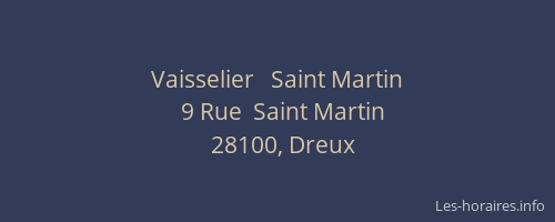 Vaisselier   Saint Martin