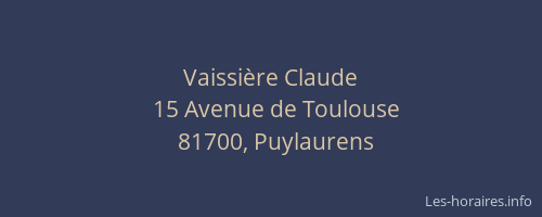 Vaissière Claude