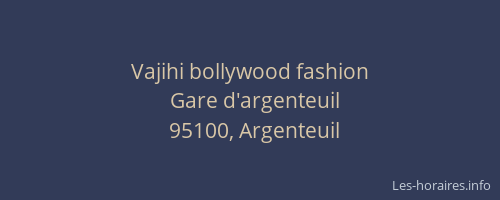 Vajihi bollywood fashion