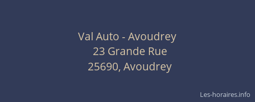 Val Auto - Avoudrey