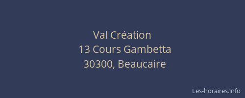Val Création