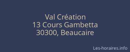 Val Création