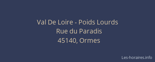 Val De Loire - Poids Lourds