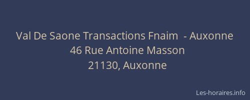 Val De Saone Transactions Fnaim  - Auxonne
