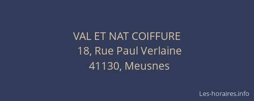 VAL ET NAT COIFFURE