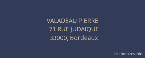 VALADEAU PIERRE