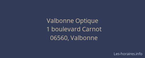 Valbonne Optique