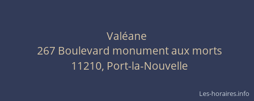 Val&eacute;ane