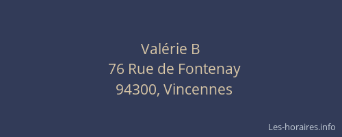 Val&eacute;rie B