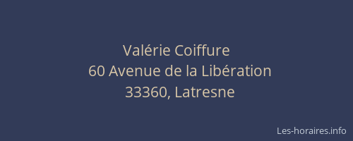 Val&eacute;rie Coiffure