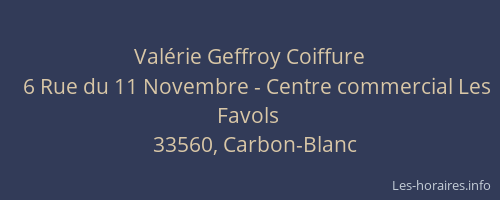 Val&eacute;rie Geffroy Coiffure