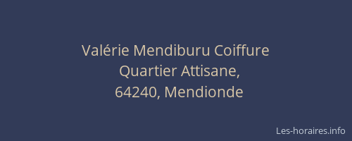 Val&eacute;rie Mendiburu Coiffure