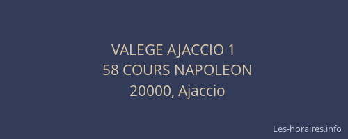 VALEGE AJACCIO 1