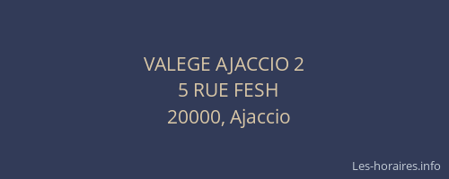 VALEGE AJACCIO 2