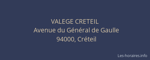 VALEGE CRETEIL