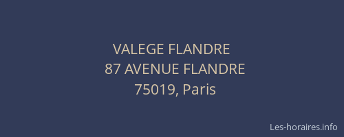 VALEGE FLANDRE