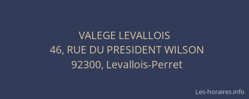 VALEGE LEVALLOIS
