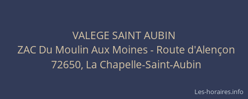 VALEGE SAINT AUBIN