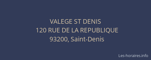 VALEGE ST DENIS