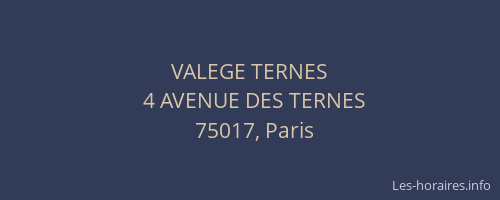 VALEGE TERNES
