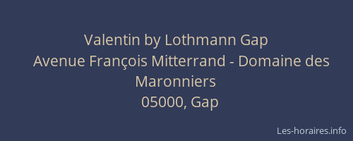 Valentin by Lothmann Gap