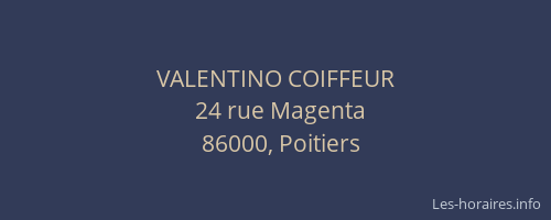 VALENTINO COIFFEUR