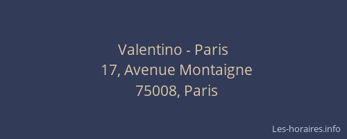 Valentino - Paris
