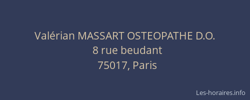 Valérian MASSART OSTEOPATHE D.O.