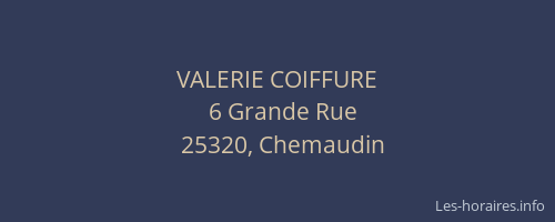 VALERIE COIFFURE
