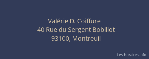 Valérie D. Coiffure