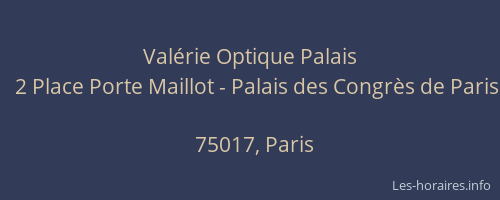 Valérie Optique Palais