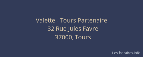 Valette - Tours Partenaire