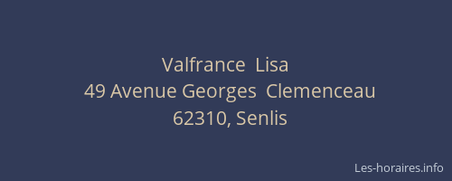 Valfrance  Lisa