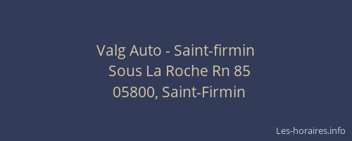 Valg Auto - Saint-firmin