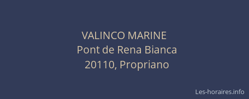 VALINCO MARINE