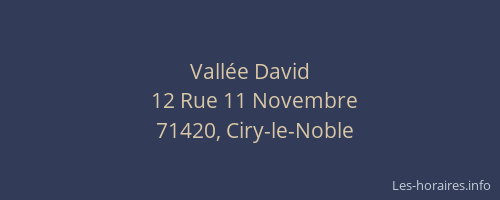 Vall&eacute;e David