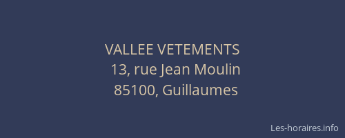 VALLEE VETEMENTS
