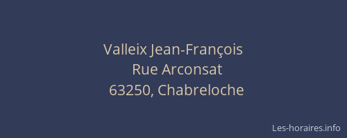 Valleix Jean-Fran&ccedil;ois