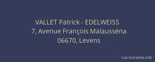 VALLET Patrick - EDELWEISS